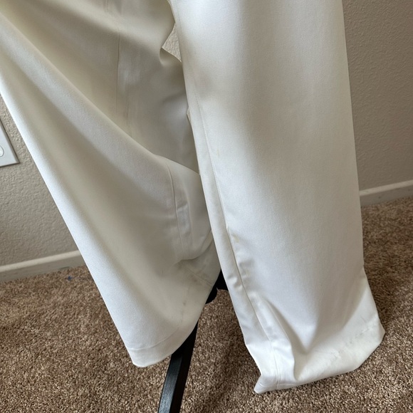 St John Collections By Mary Gray Wide Boot Pants, Color White, Sz 12. Made USA - Picture 3 of 12